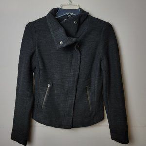 LOFT black jacket / coat for women size two with zipper and pockets LOFT
